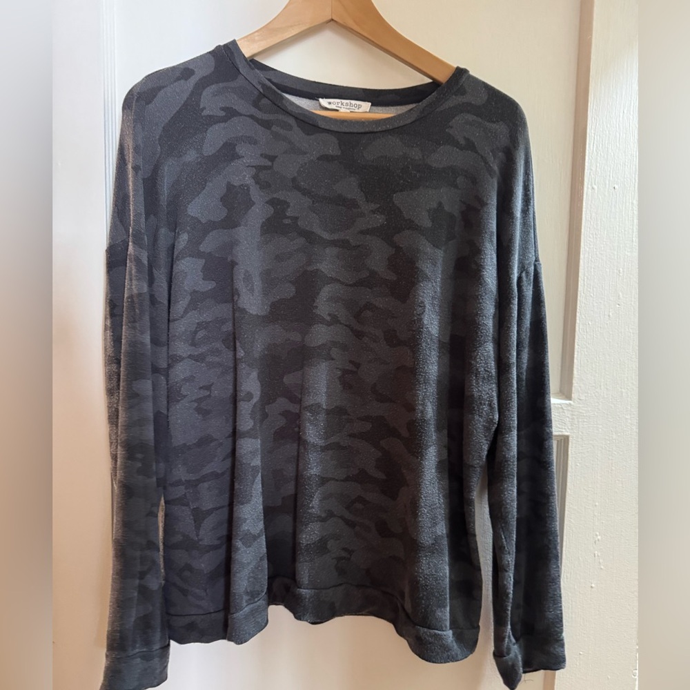 Soft Gray Camo top